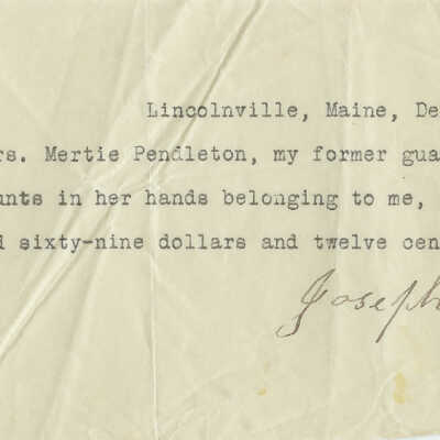 Receipt from Joseph Lamb