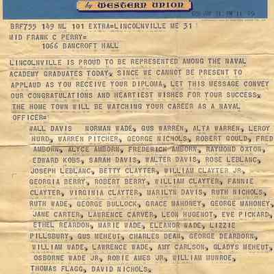 Western Union telegram