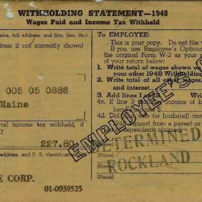 Withholding Statement - George E. Nichols
