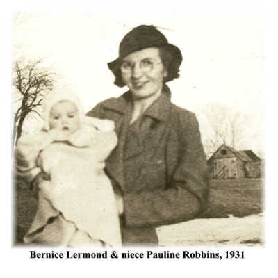 Bernice Lermond and niece Pauline Robbins- 1931
