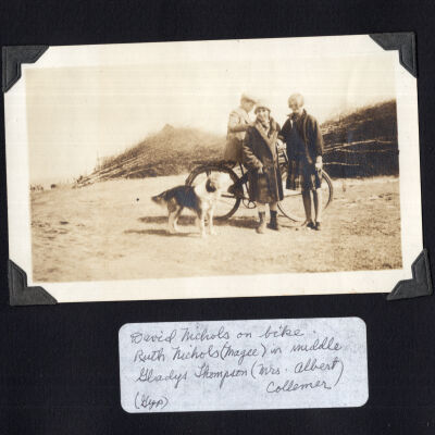 David Nichols, Ruth Nichols (Magee), Gladys Thompson (Mrs. Albert Collemer) & Gyp
