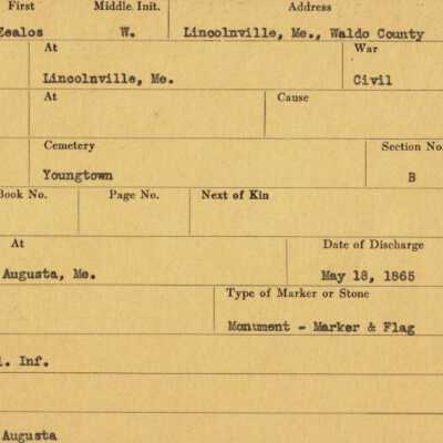 Zealos W. Young Military Records