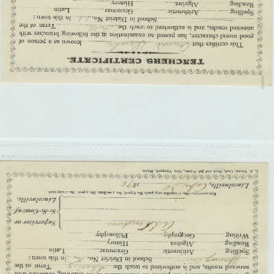 Teacher's Certificate