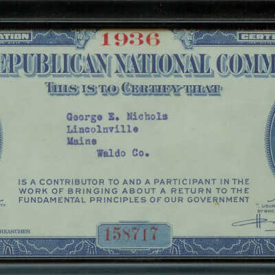Certificate, Commemorative