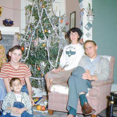 1952 - David, brother Ron, Helen (Mom), gram Bertha Hemeon, brother Richard & first wife Mildred