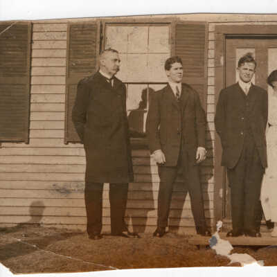 Bessie & Herbert's Wedding; Rev. Frohock, Edna & Austin Rankin