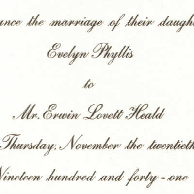 Wharton - Heald wedding announcement