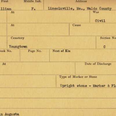 William F. Hall Military Records