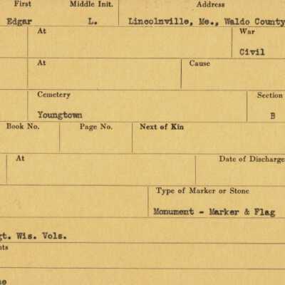 Edgar L. Lunt Military Records