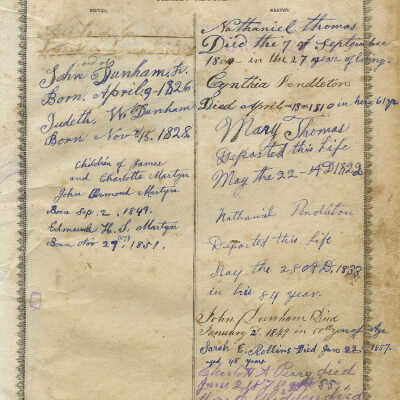 Bible Records - Pendleton and