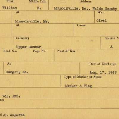 William H. Knight military records