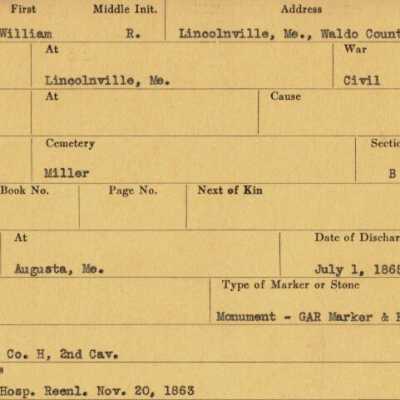 William R. Mathews Military Records