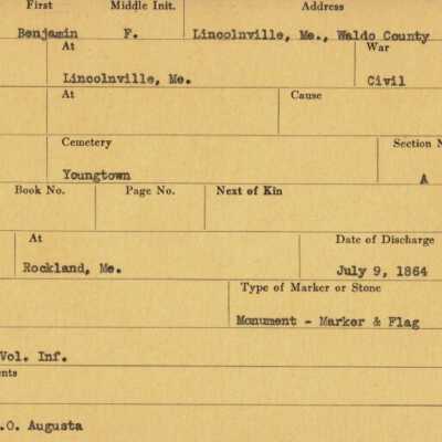 Benjamin F. Young Military Records