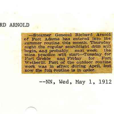 Fort Adams: May. 1, 1912