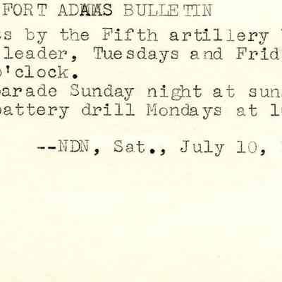 Fort Adams: July. 10, 1875