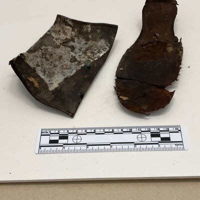 Shoe sole and pouch