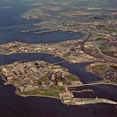 Aerial View of Coasters Harbor Island
