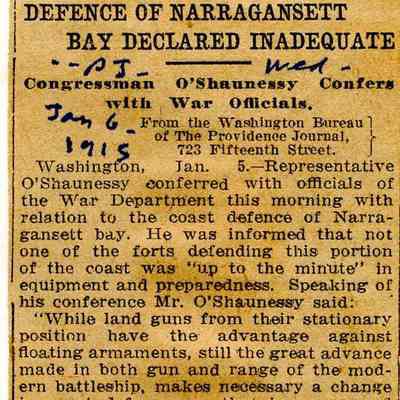 Fort Adams: Defense Of Narragansett Bay Declared Inadequate
