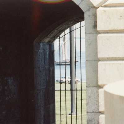 North Gate looking out to Newport Bridge July 1994