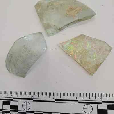 Colored glass shards