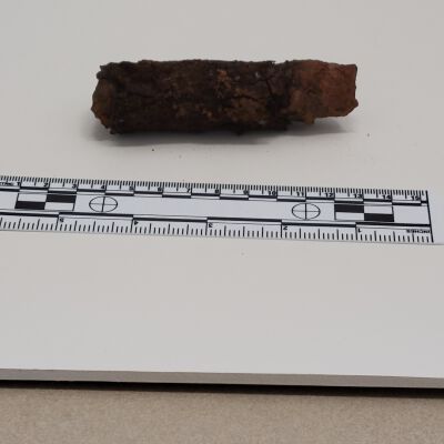 Iron pipe filled with rust. NW Bastion. 8/4/76
