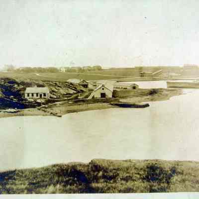 Cove and buildings scene