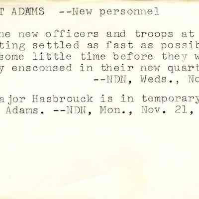 Fort Adams: Nov. 21, 1881