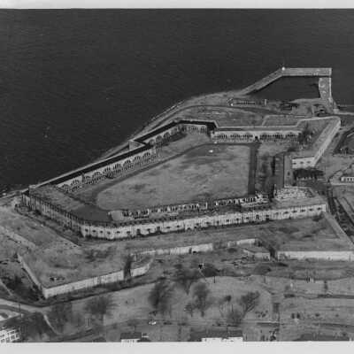Aerial view of Fort Adams (looking north)