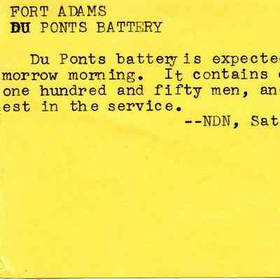Fort Adams Du Ponts Battery