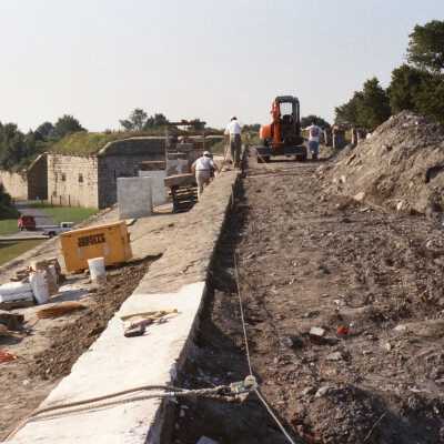 Renovation on East Wall Dec 1989