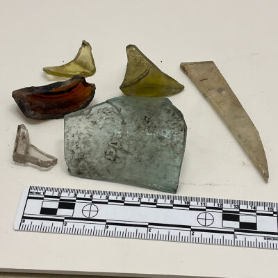 Bottle fragments 8/9/76