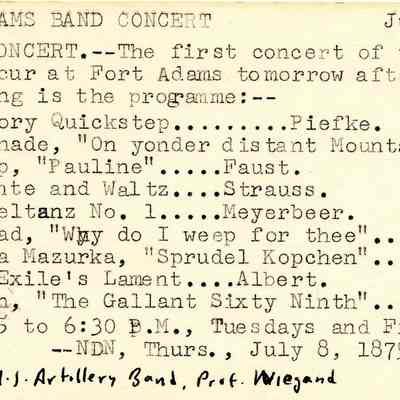 Fort Adams: July. 8, 1875