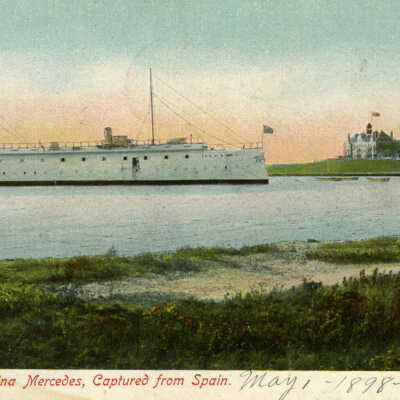Reina Mercedes passing through Newport R.I. May 1 1898