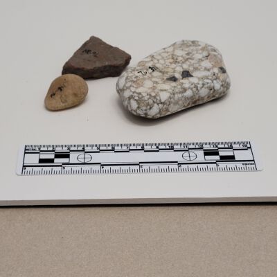 Pieces of rock. NW Bastion 8/3/76