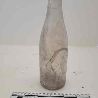 Clear glass bottle