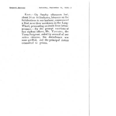 1826 NM Irish Riot on Long Wharf