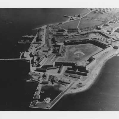 Aerial view of Fort Adams (looking south)