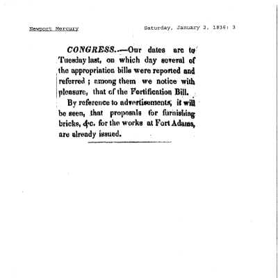 1836 NM Fortification Bill Appropriations