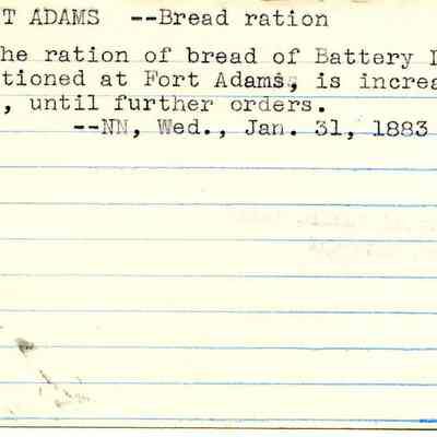 Fort Adams: Jan. 31, 1883