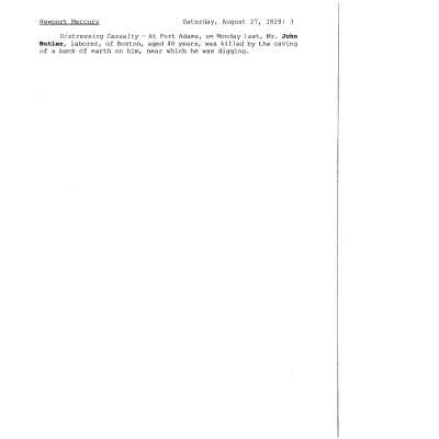 1828 NM Death of John Butler