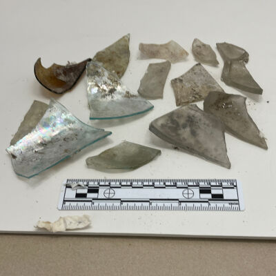 Vase and bottle fragments SE Tenaille 7/12/76