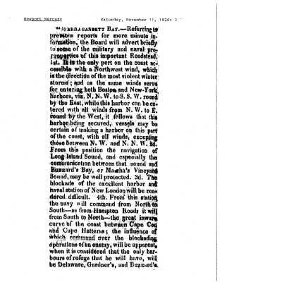 1826 NM Importance of Narragansett Bay