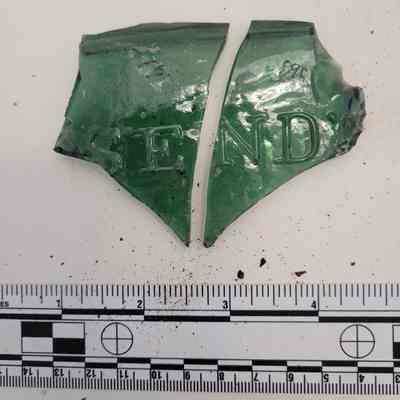 Embossed Green glass