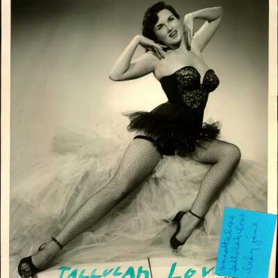 Photo - Talulah Love-B&W-Black Mini Dress with Ruffles-Fishnet Stockings-Black Heels
