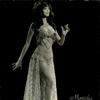 Photo - Marinka, B&W signed "To Dixie with love Marinka"