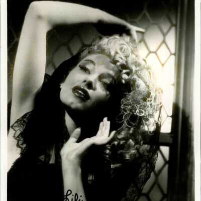 Photo - B+W Lili St Cyr signedw/ Sharpie, Back lit Headshot