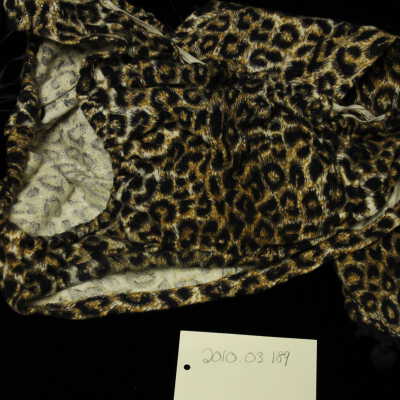 Costume - Gauntlet & bra set - black.orange, leopard print in velvet