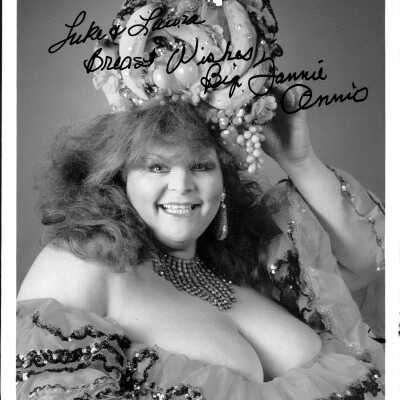 Photo - Big Fannie Annie-B+W Signed to Luke and Laura