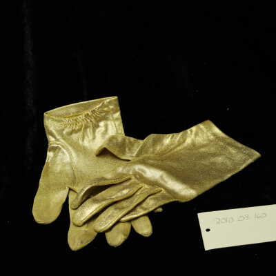 Costume - Gloves Gold Wrist Length Metallic