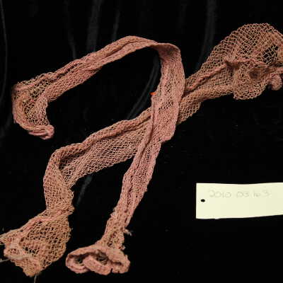 Costume - glove, pink elbow high fishnet